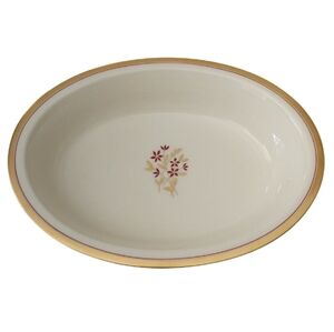 Vintage Lenox Bone China Nydia Oval Vegetable Bowl, 9.5"